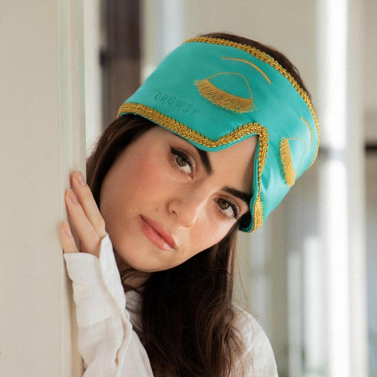 DROWSY Breakfast at Drowsy Silk Sleep Mask – 100% Pure Mulberry Silk, Total Blackout, Ultra-Soft &
