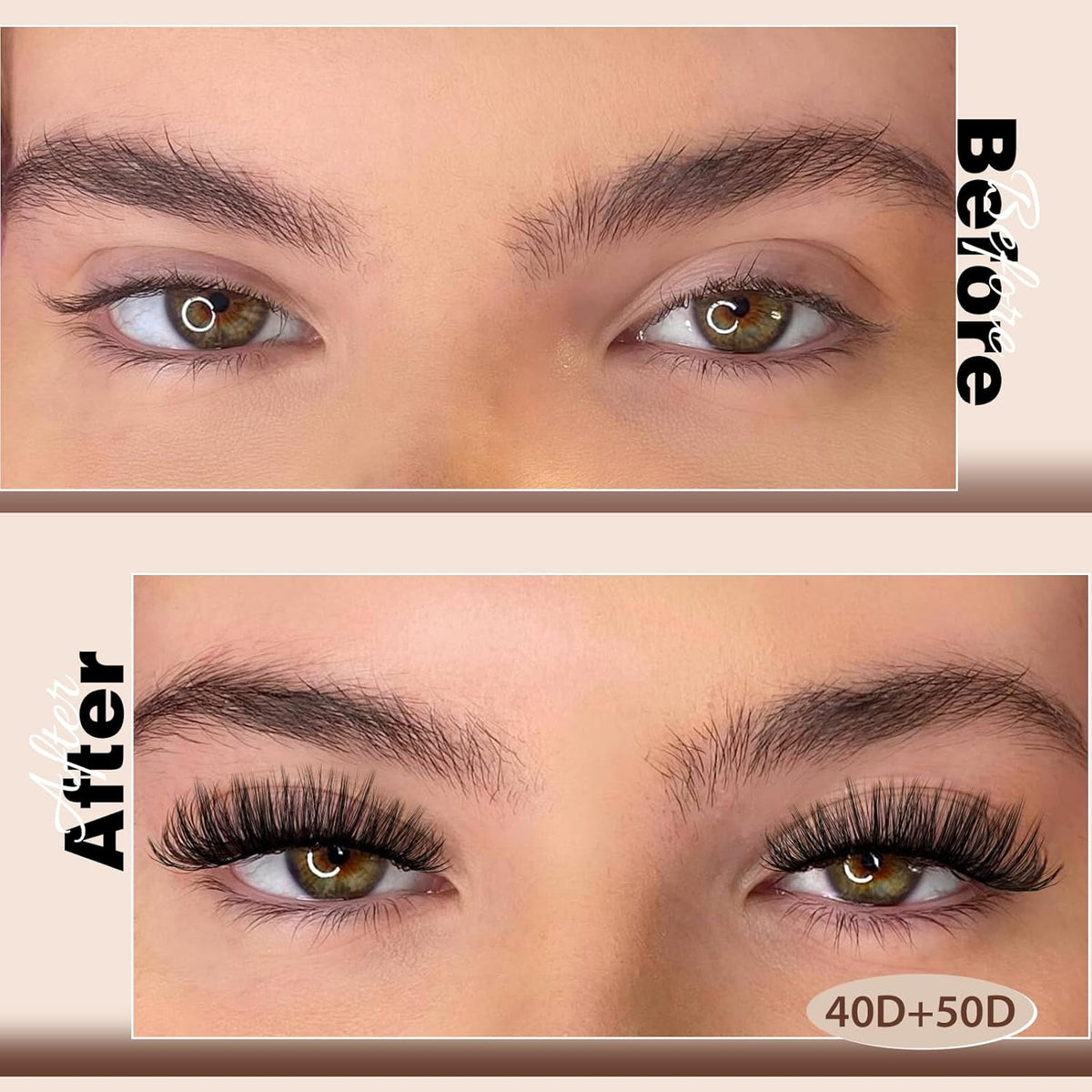 JMS&JMS DIY Lash Extension 280PCS Lash Clusters D Curl Individual Lashes 40D+50D 9-16MIX Cluster