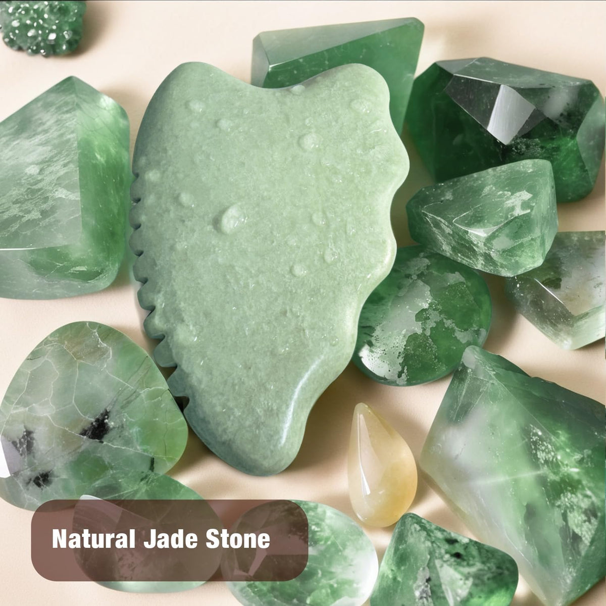 Gua Sha Facial Tools,Guasha Tool for Face,Jade Gua Sha Stone Comb Edge, Face Sculpting Tool Skin