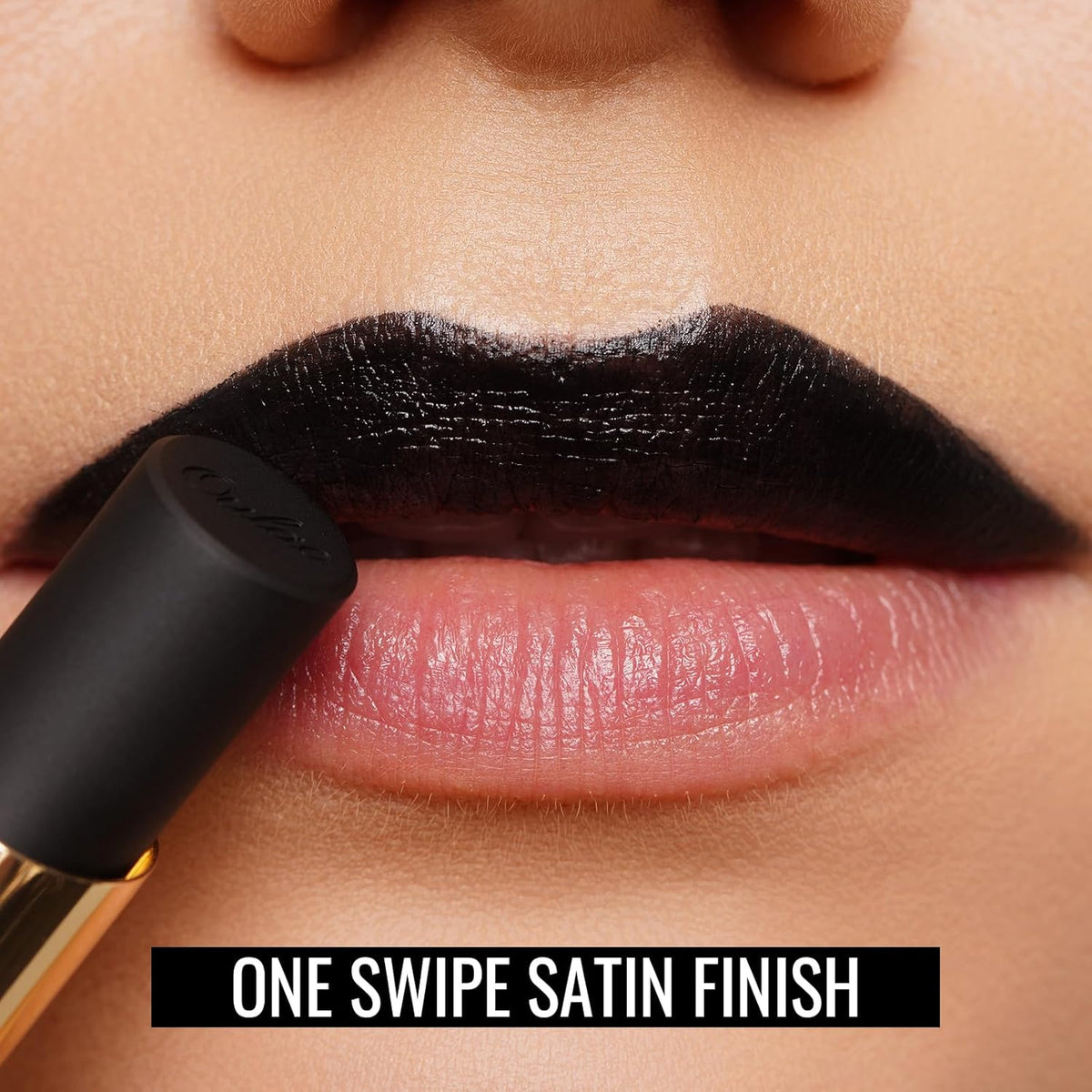 Oulac Black Lipstick for Women, Halloween Matte Lipsticks, Full Coverage Lip Color, Satin Matte