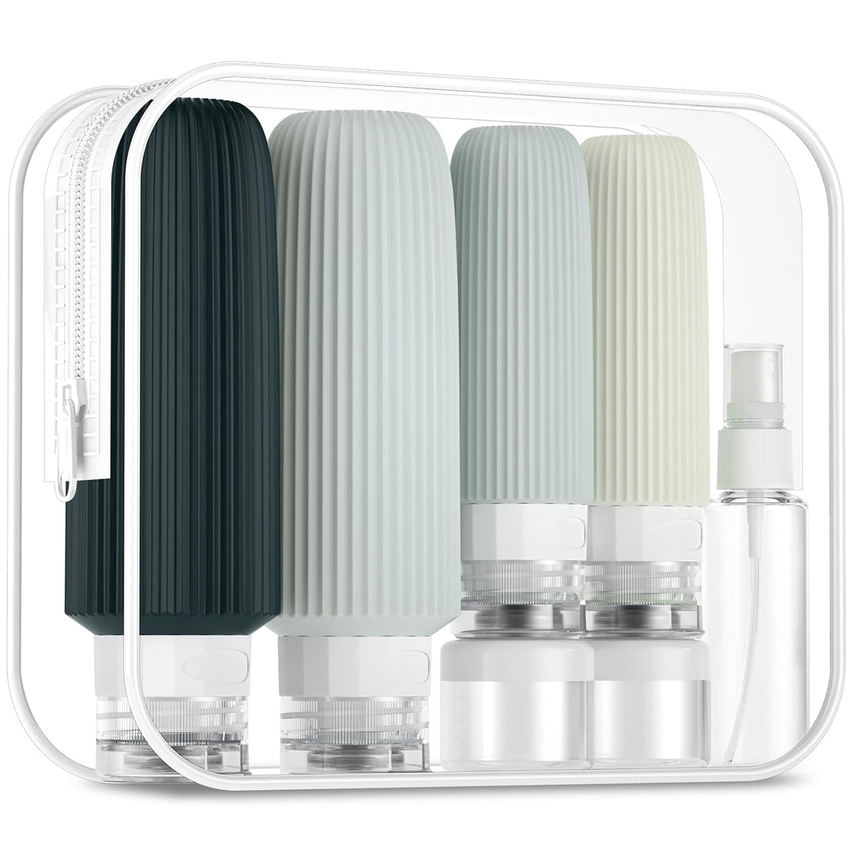 16 Pack Travel Bottles for Toiletries, Large 6oz Silicone Travel Containers, Leak Proof Refillable
