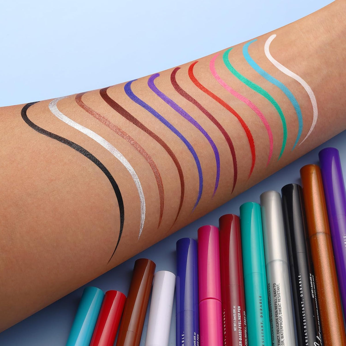 LANGMANNI 4 Colors Matte Liquid Eyeliner Set, Neon Colorful Pigmented With Long-lasting