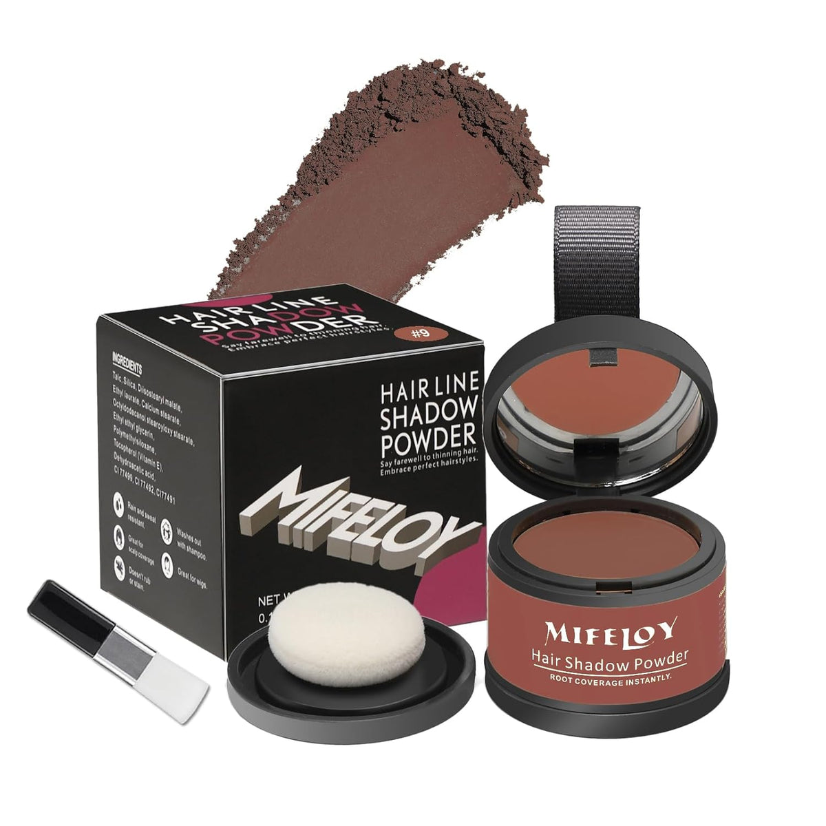 Root Touch Up Powder, Instantly Gray Hair Cover Up, Women Color Root Coverage Shadow Powder for