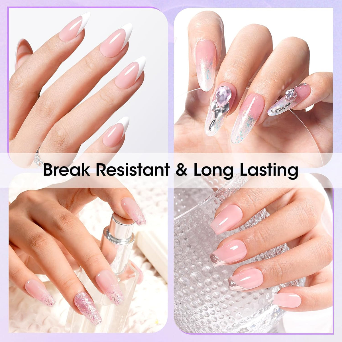 Gellen Gel Nail Glue and Nail Dehydrator, 15ml Nail Gel Glue for False Nail Tips and Clear Press on