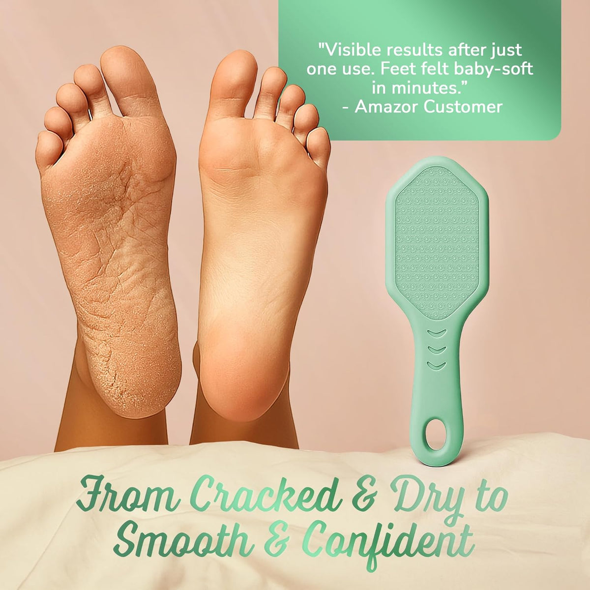 Silicone Foot Callus Remover - Nano Glass Foot File for Dead Skin and Cracked Heels - Callus