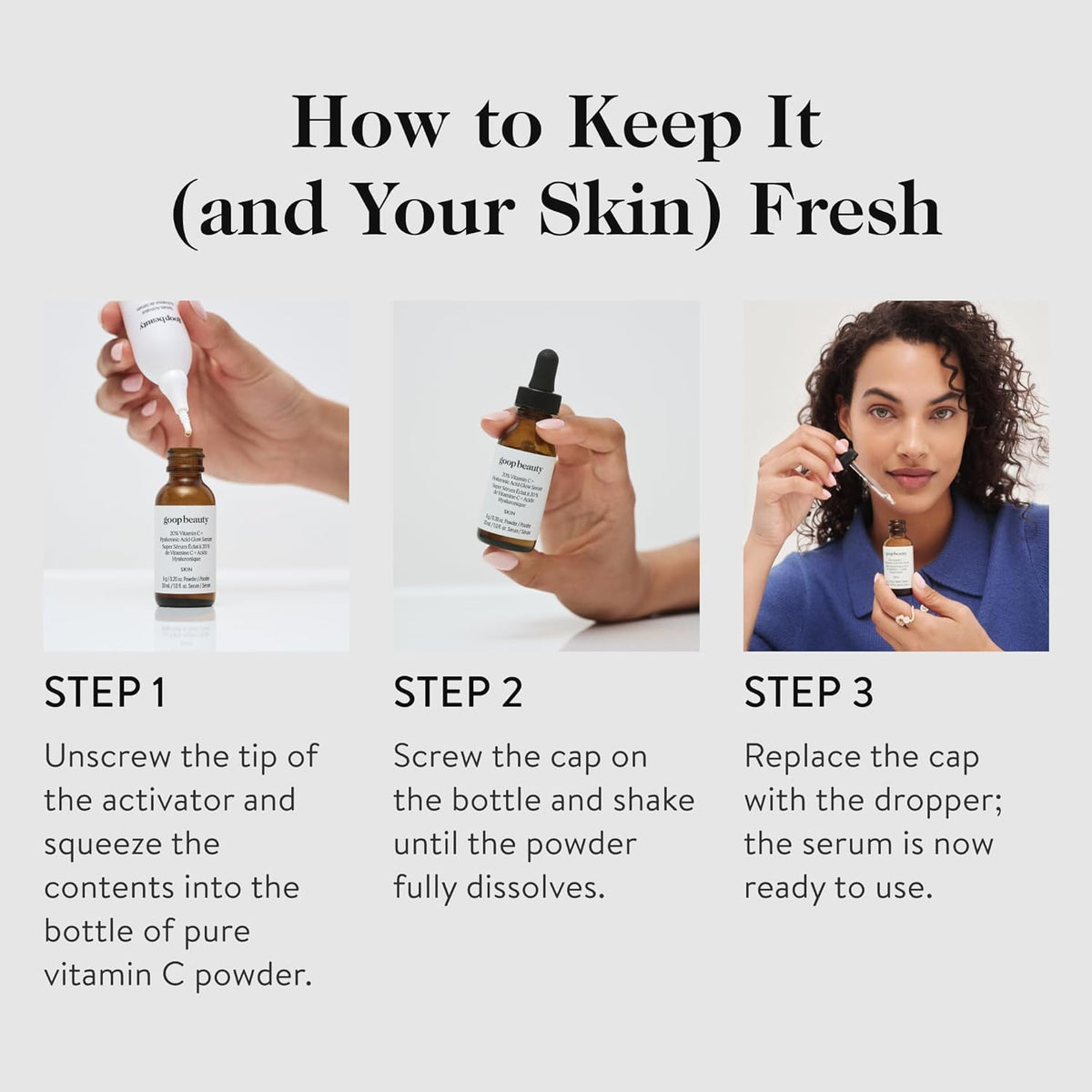 goop Beauty 20% Vitamin C + Hyaluronic Acid Serum | Improves Tone, Texture, & Hydration |