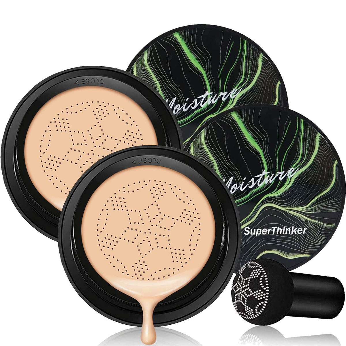 Air Cushion CC Cream Mushroom Head Foundation, Moisturizing BB Cream Makeup Long Lasting Matte
