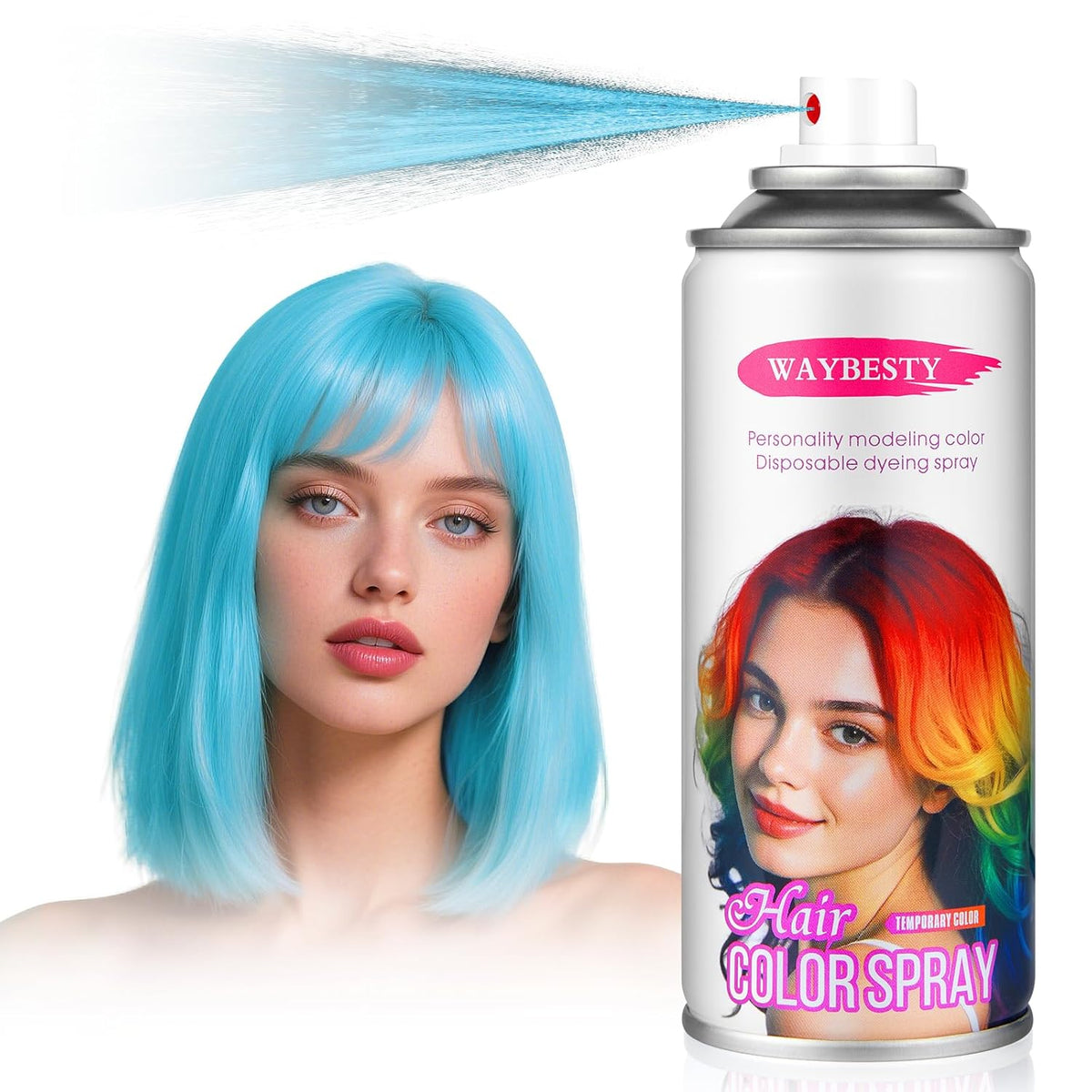 Temporary Hair Color For Kids Women Men, Washable Hair Dye Spray One-Day Hair Color Wax For Cosplay