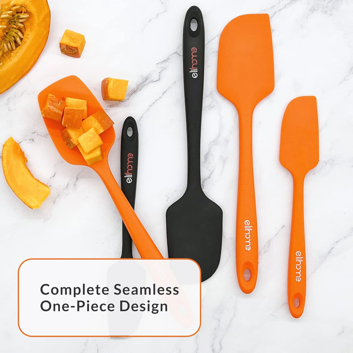 Elihome Classic Silicone Spoonula - Non-Stick Heat Resistant Silicone Scraper Spatula for Mixing