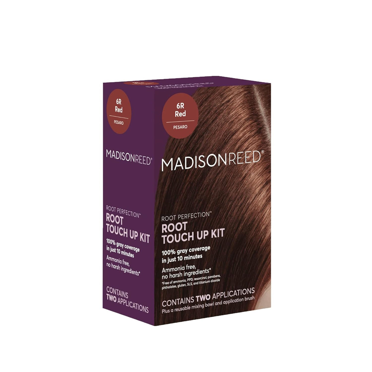Madison Reed Root Perfection Permanent Root Touch Up, Red 6R Pesaro, 10 Minutes for 100% Gray Root
