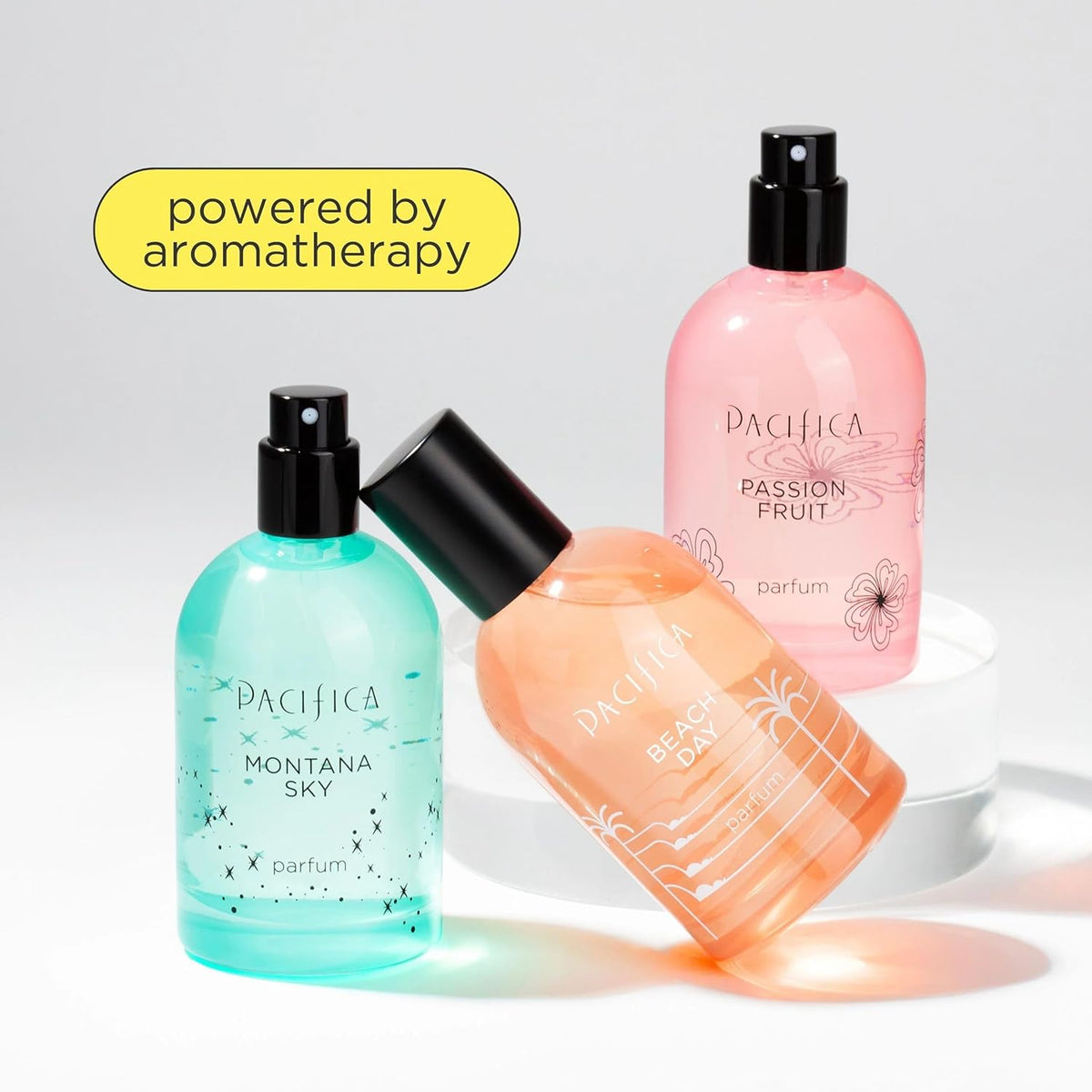 Pacifica Iconic Scents Gift Box – Montana Sky, Beach Day & Passionfruit – Nature-Inspired Fragrance