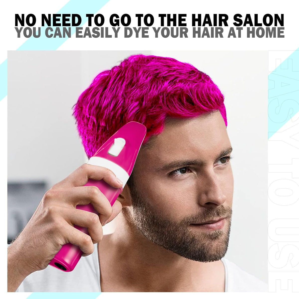 Pink Hair Dye Shampoo for Women Gray Hair,Haircare 4 in 1 Semi-Permanent Gray Hair Coverage,Champu