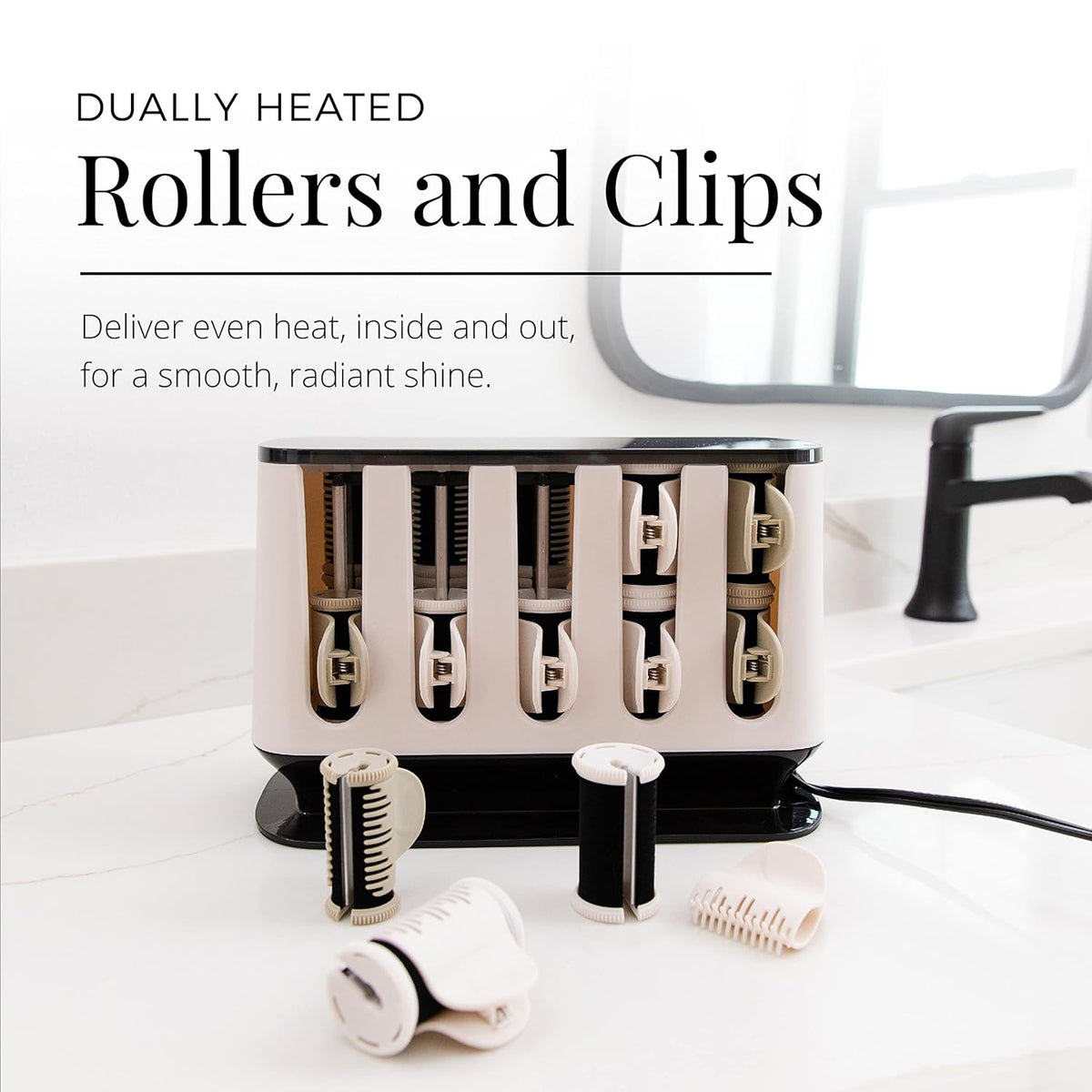 Remington Shine Therapy Argan Oil & Keratin Treated Hot Rollers Set, Professional Hair Curlers for