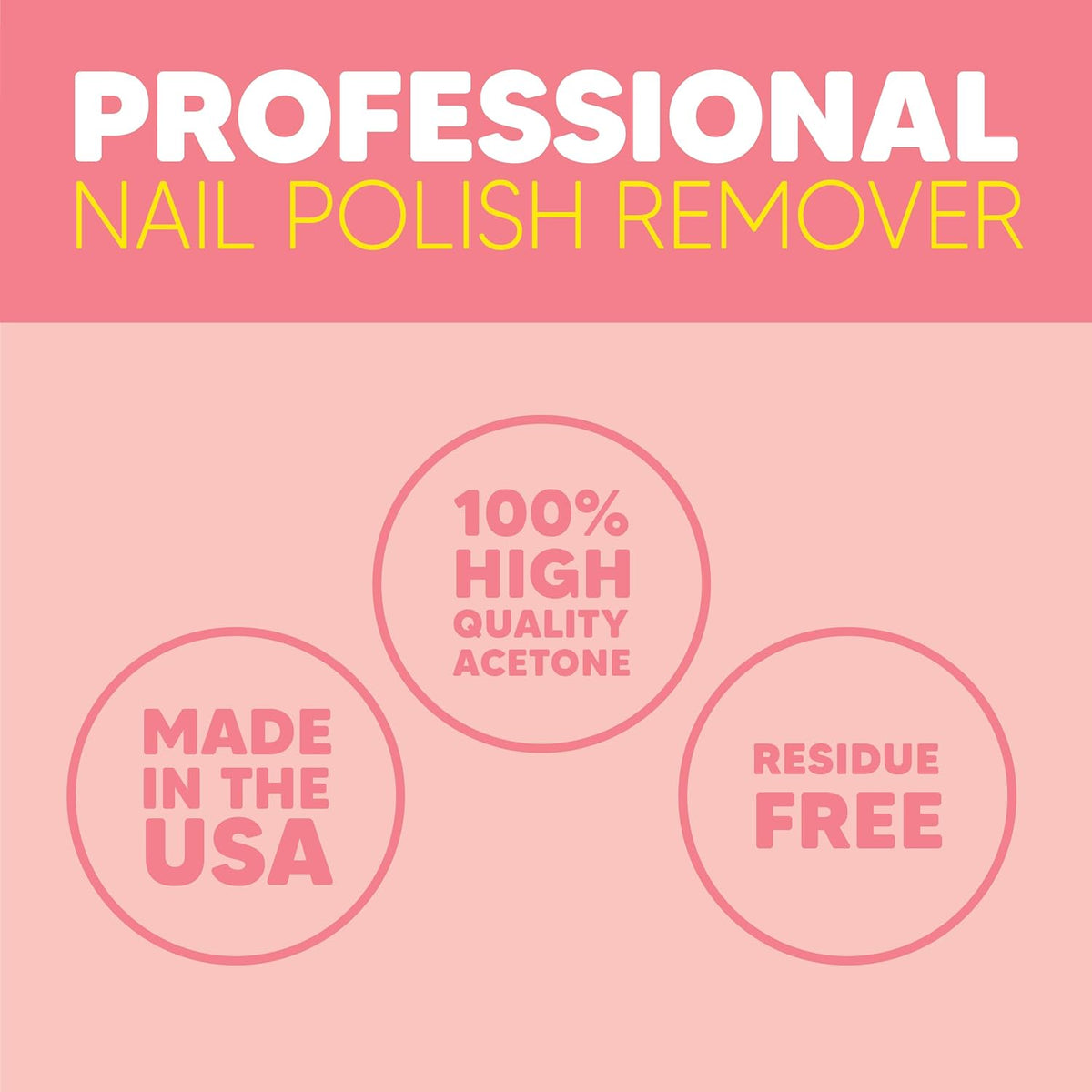 Onyx Professional 100% Pure Acetone Nail Polish Remover Kit with 7 inch Nail File, 16 fl oz - Made