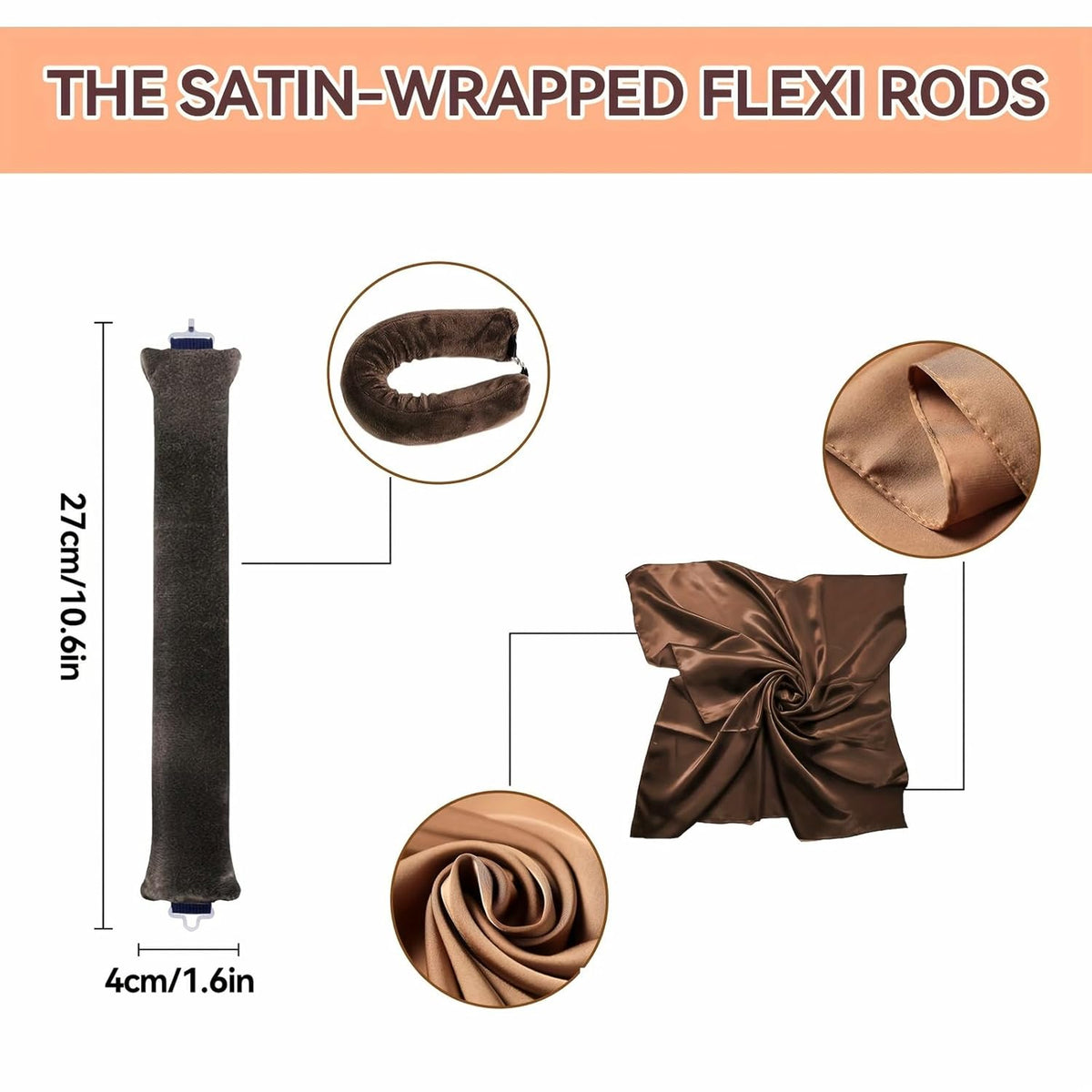 Heatless Hair Curler Overnight Curl Rods for All Hair Types, Healthy and Stylish Heatless Curling