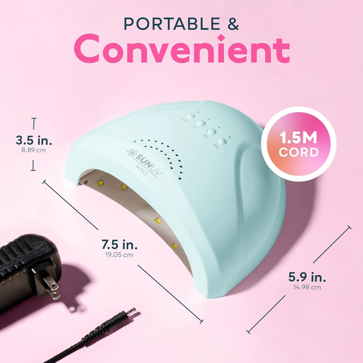 SUNUV Nail Dryer, UV Light for Gel Nail Polish Professional UV LED Lamp with 3 Timer Settings Art