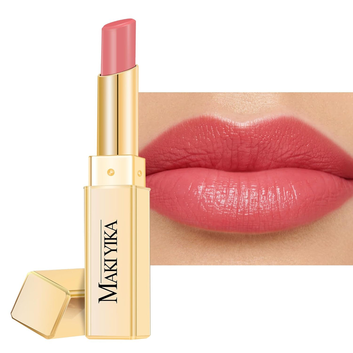 MAKI YIKA Moisture Pink Lipstick for Women Hydrate Lip Balm for Dry Cracked Lips Weightless Glossy