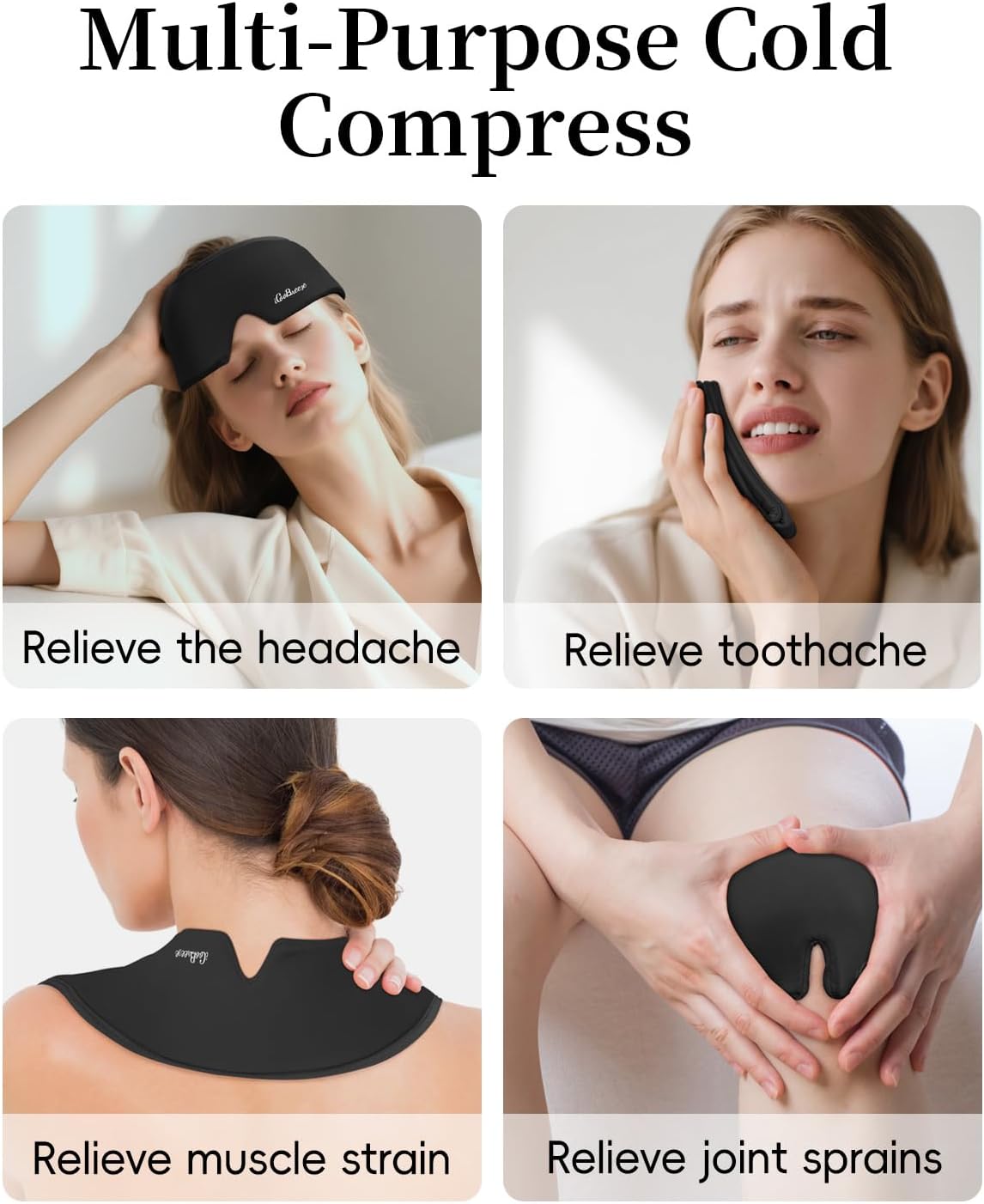 Cooling Eye Mask for Puffy Eyes, Headache and Migraine Relief Gel Eye Mask, for Headache