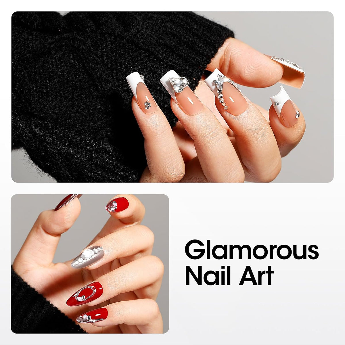 Gellen 30g Rhinestone Glue for Nails, Super Strong Adhesive Gel Nail Glue for Nail Charms, UV Light