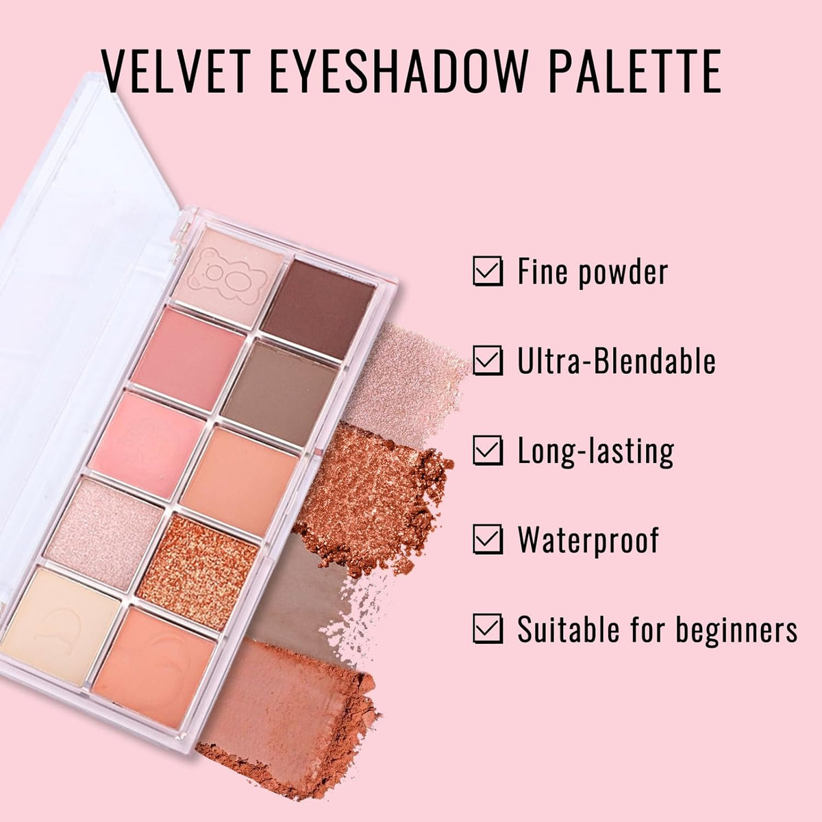 Erinde 10 Colors Eyeshadow Palette Makeup - Matte Shimmer Glitter Eye Shadow, Ultra-Blendable, High