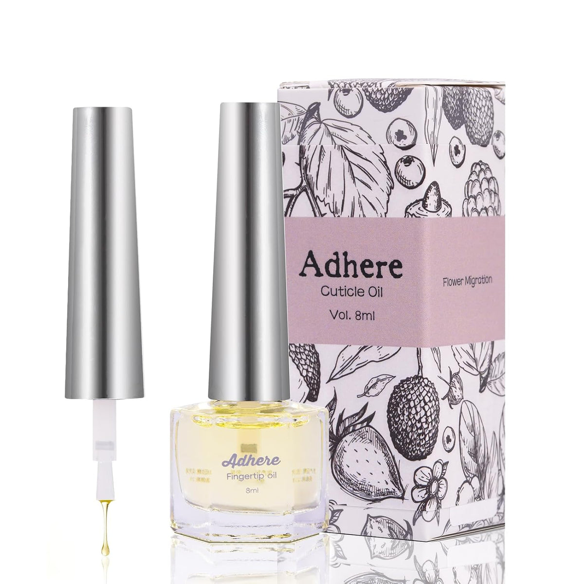 ADHERE Cuticle Oil for Nails Professional Nail Oil 8ML, Jojoba Nail Cuticle Oil Contains Vitamins