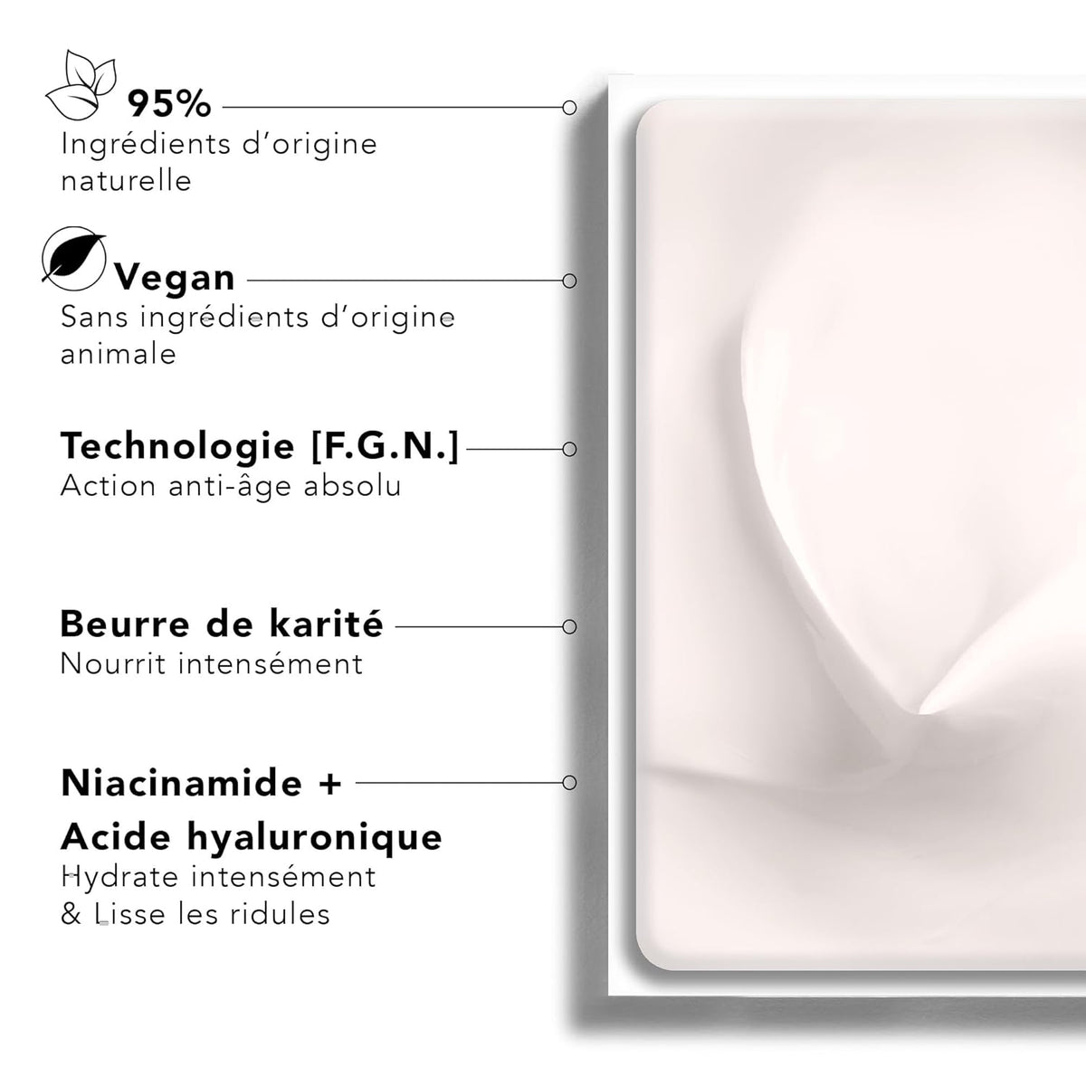 Lierac The Voluptuous Face Cream - Wrinkle-Minimizing Face Moisturizer Cream for Woman, Fine Lines