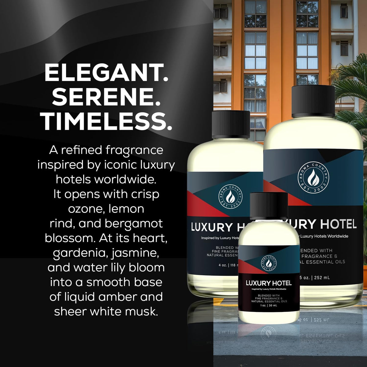 Aroma Country Luxury Hotel Diffuser Oil - Luxury Hotel Scent for Diffuser & Air Fresheners