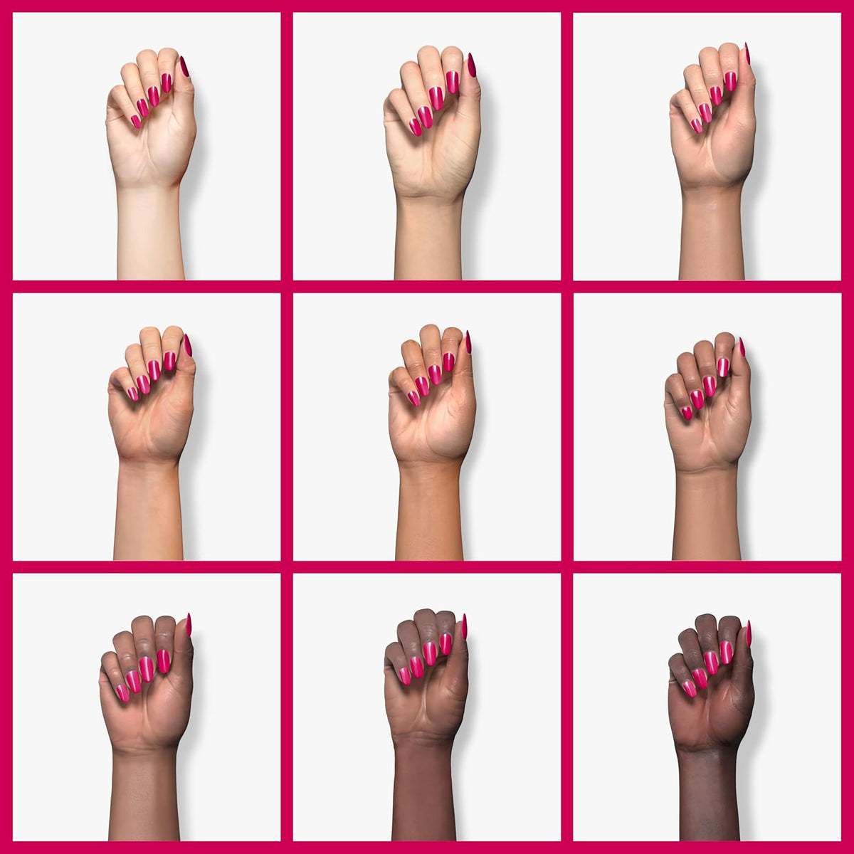 FZANEST Rose Red Gel Nail Polish - 15ml, UV LED Gel Polish in Purple Red & Natural Shades for Fall