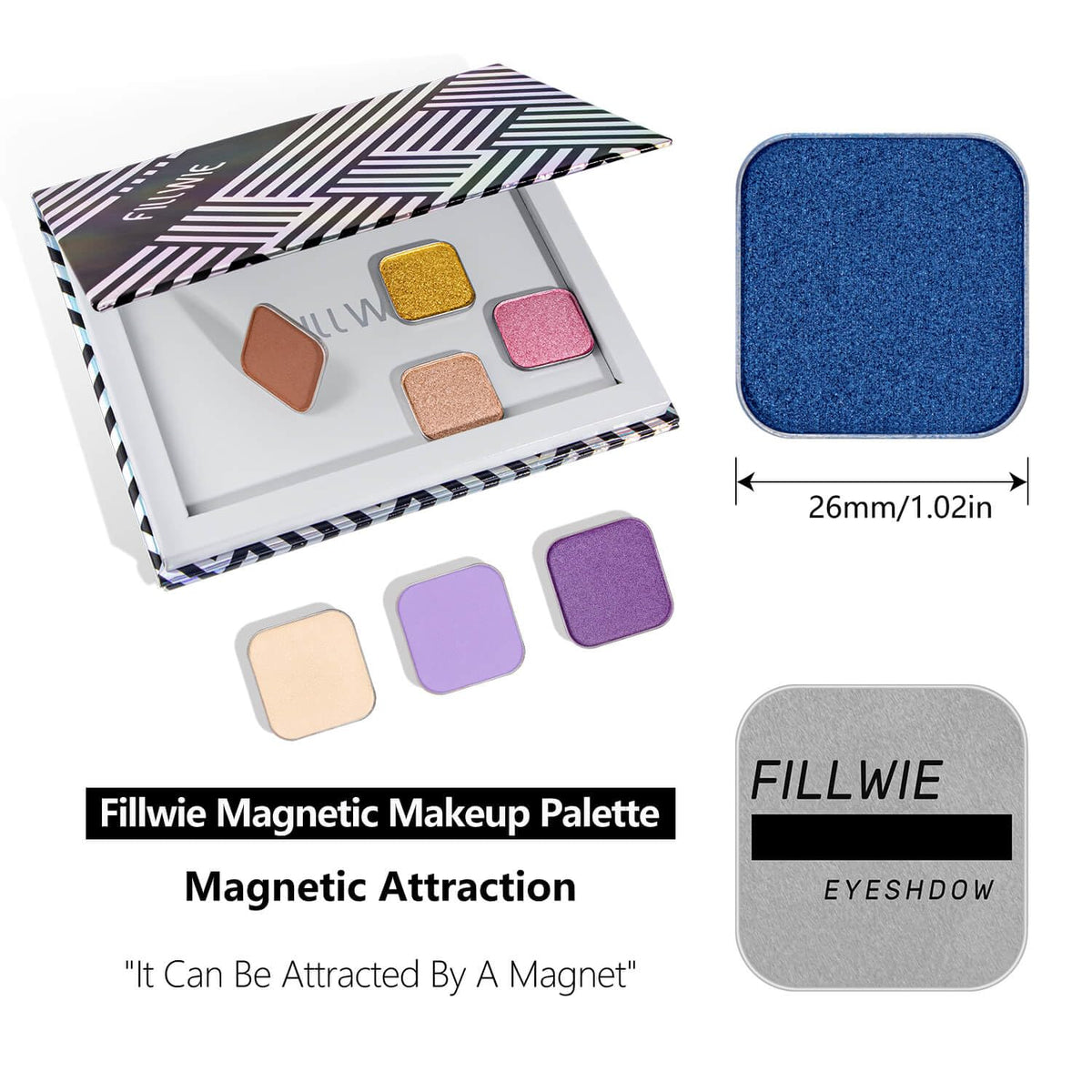 Magnetic Blue Single Eyeshadow Matte Shimmer Highly Pigmented Blendable Longwear Powder in Magnetic