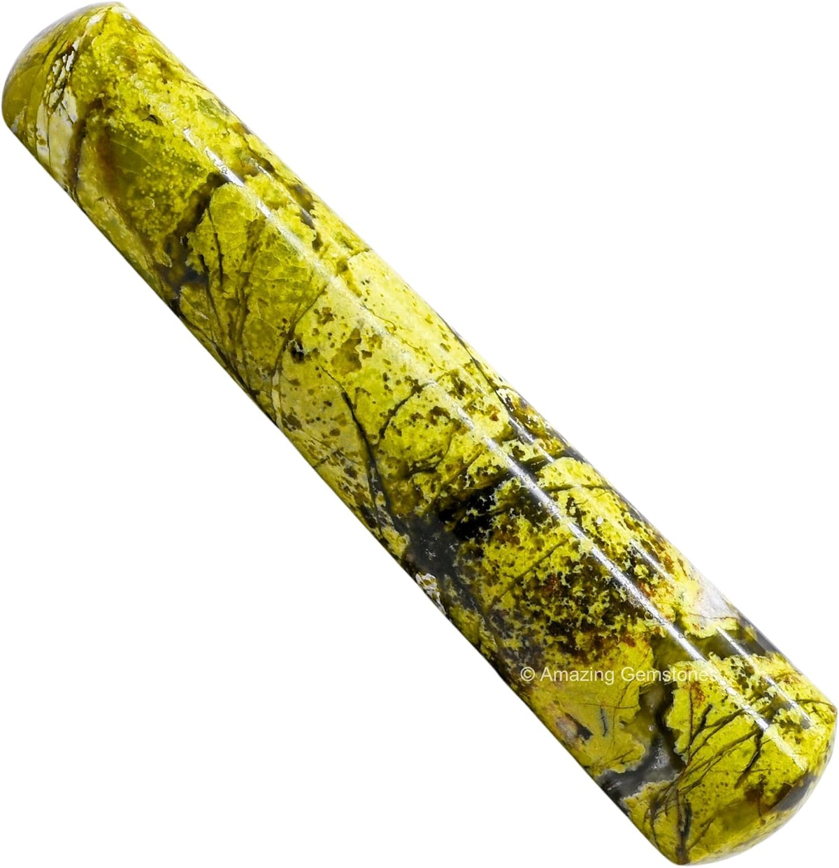 Amazing Gemstone Green Opal Crystal Wand Massage Stick - Pelvic Wand Gua Sha for Adults - Crystals
