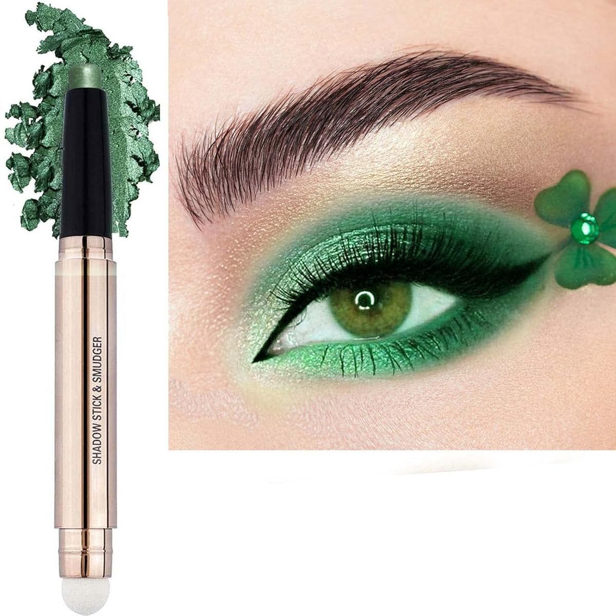 Bright Green Eyeshadow Stick Makeup, Highlighter Matte Cream Eye Shadow Pencil, Waterproof