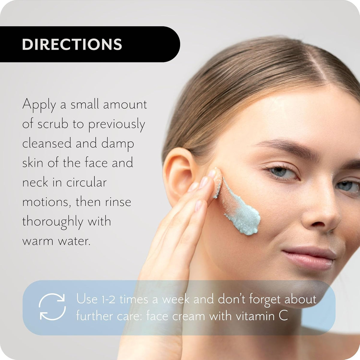 Organic Face Scrub - Exfoliating & Polishing Facial Scrub with Vitamin E & F, Almond & Jojoba Oils