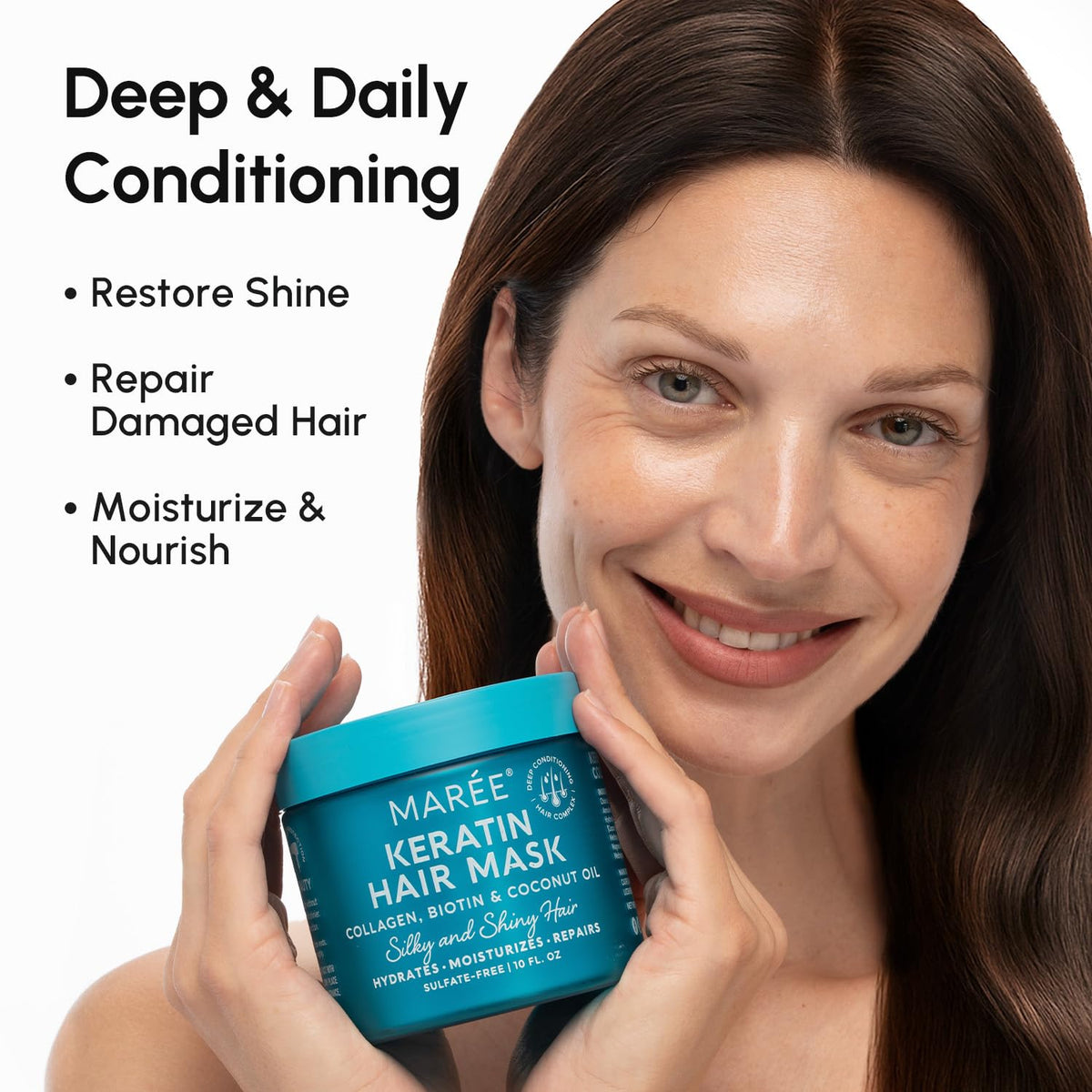 MAREE Deep Conditioning Hair Mask for Damaged Hair Treatment 2 PACK - Keratin Hair Care for