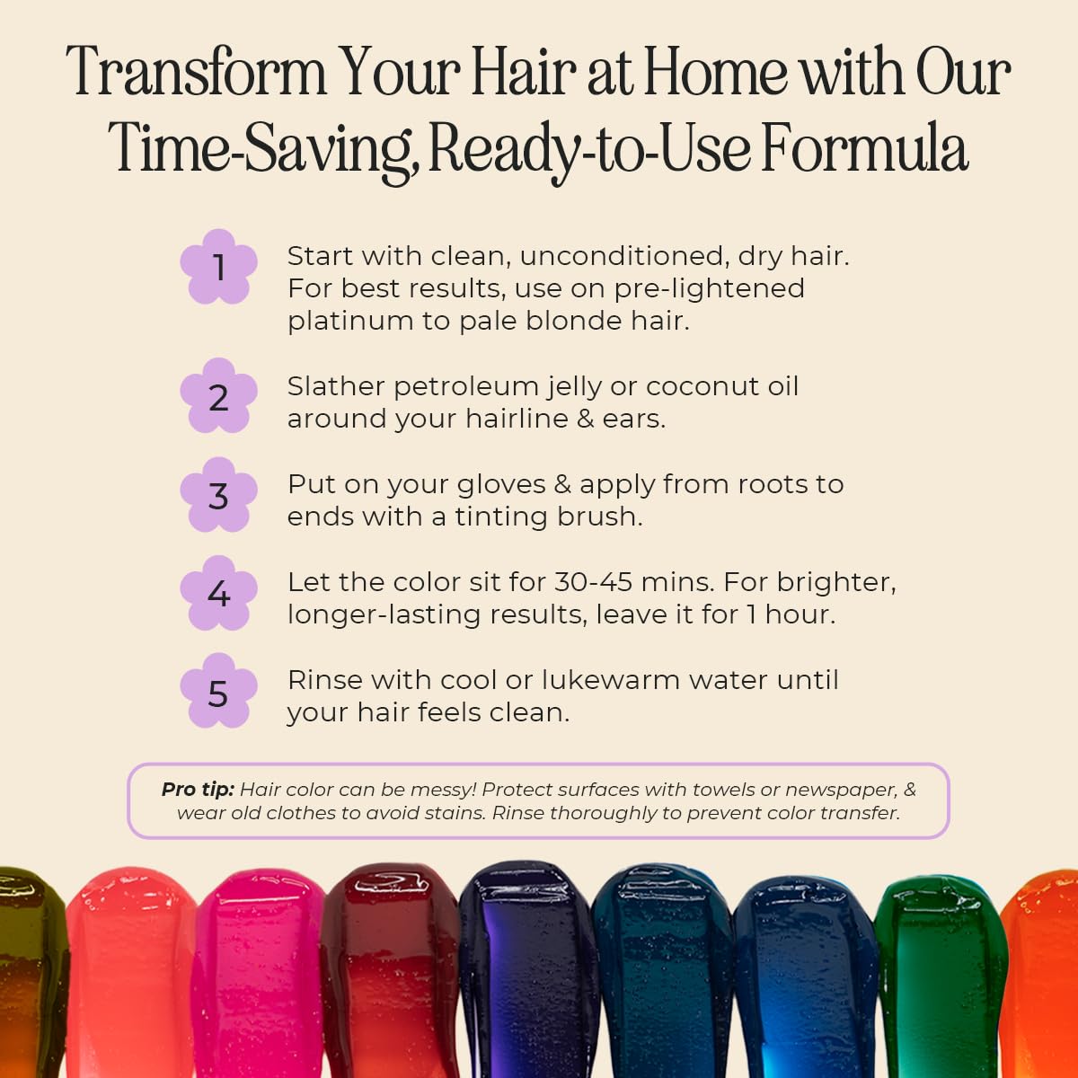 INH Semi Permanent Hair Color | Color Depositing Conditioner | Amethyst Dark Purple Hair Dye | No