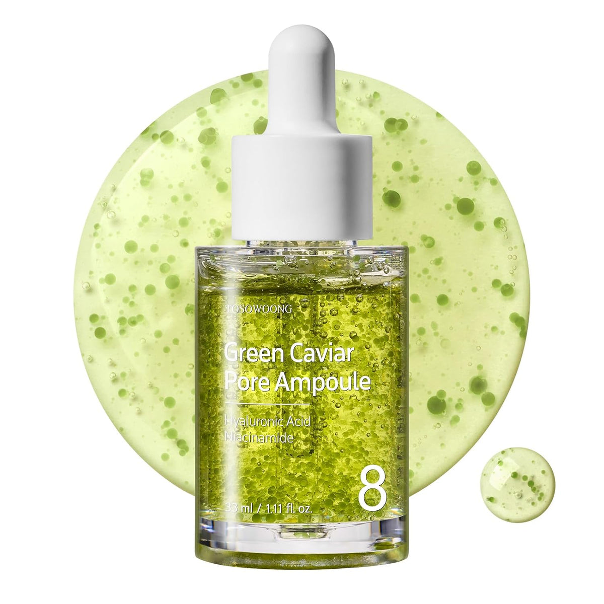 Green Caviar Pore Ampoule With 2,500ppm Green Caviar, Niacinamide, Pore Minimizer, Hydrating