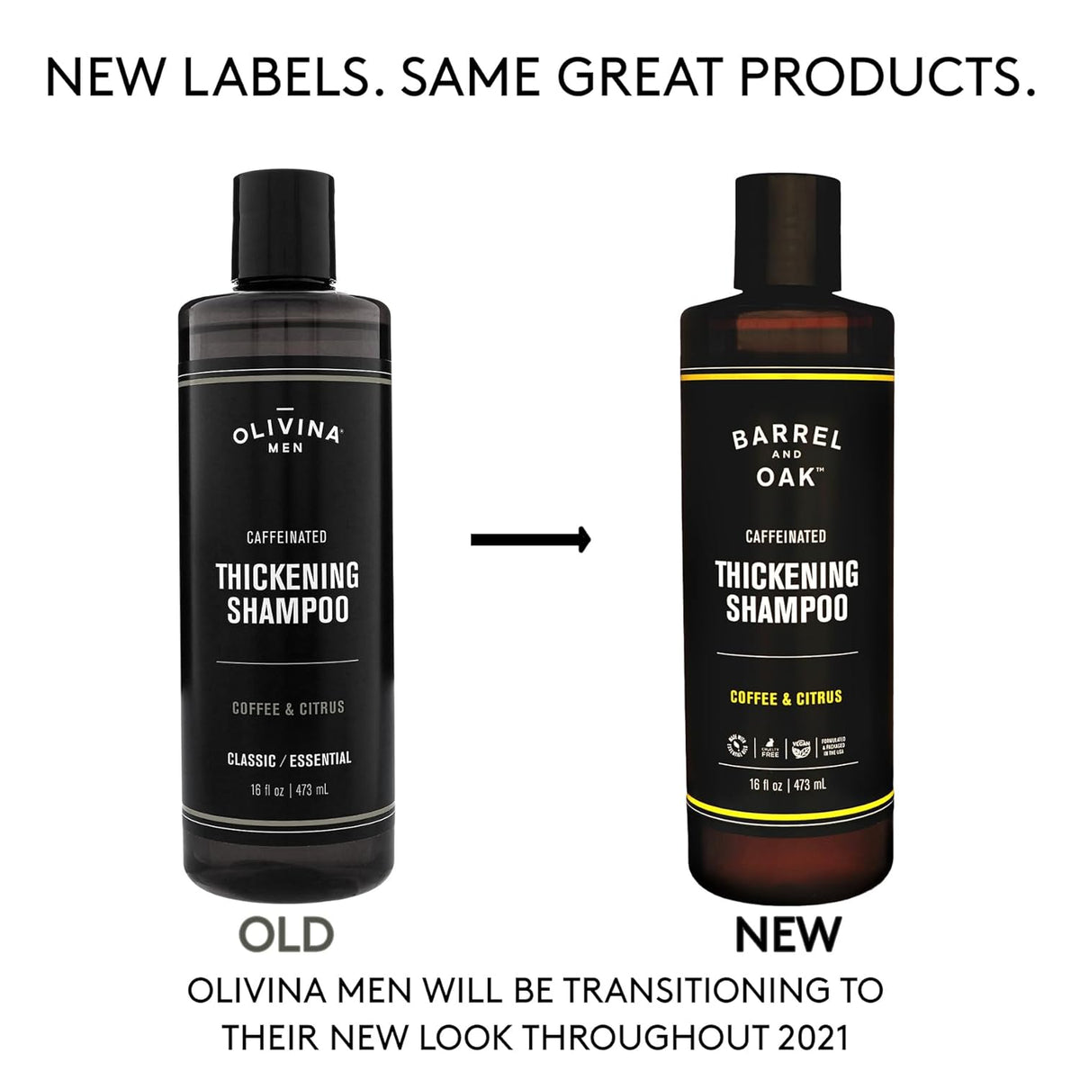 Barrel and Oak - Caffeinated Thickening Shampoo, Biotin Shampoo, Hair Care for Men, Strengthens &