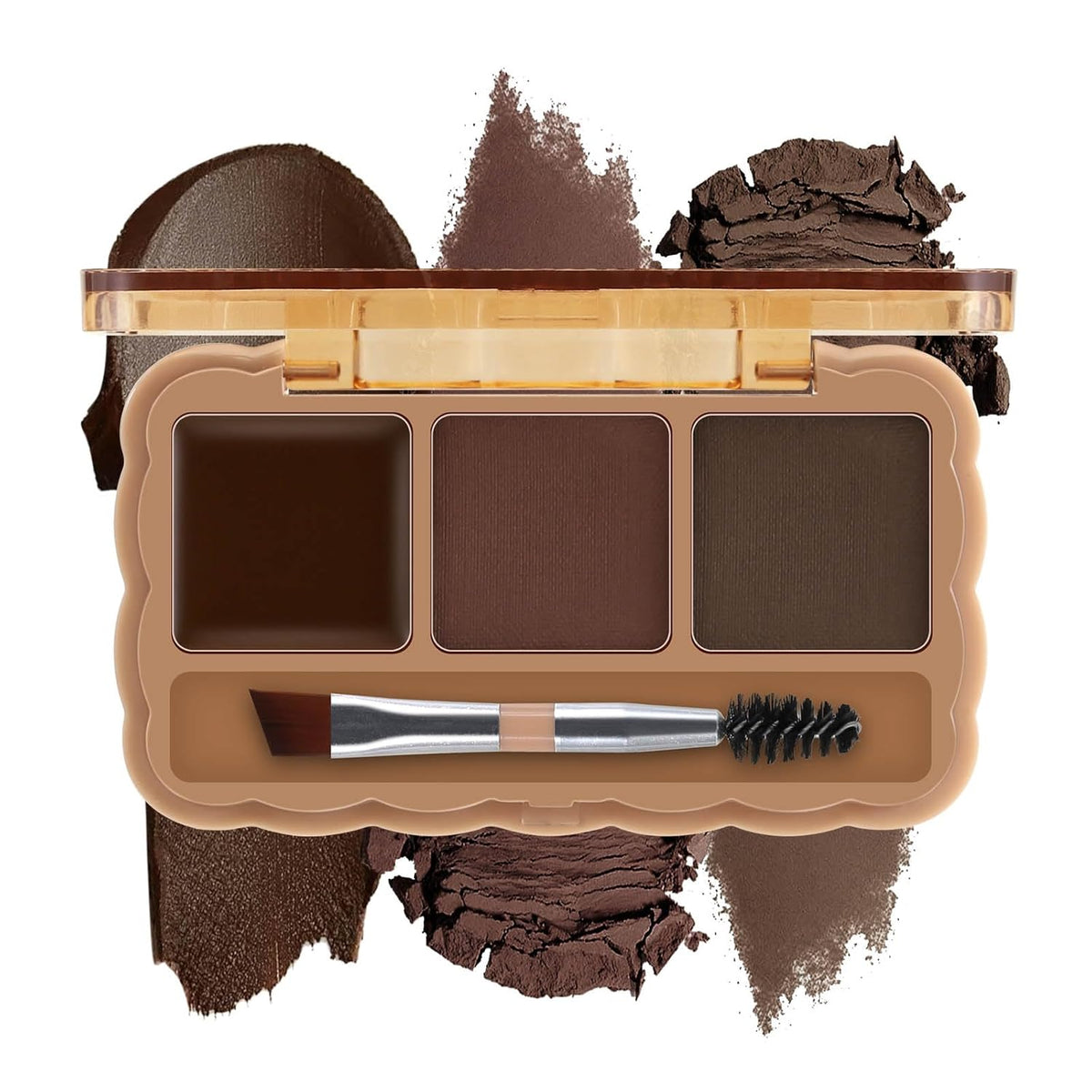 Boobeen Eyebrow Palette, 7 Colors Brow Powder Kit, Eye Brow Pomade with Double-ended Brush