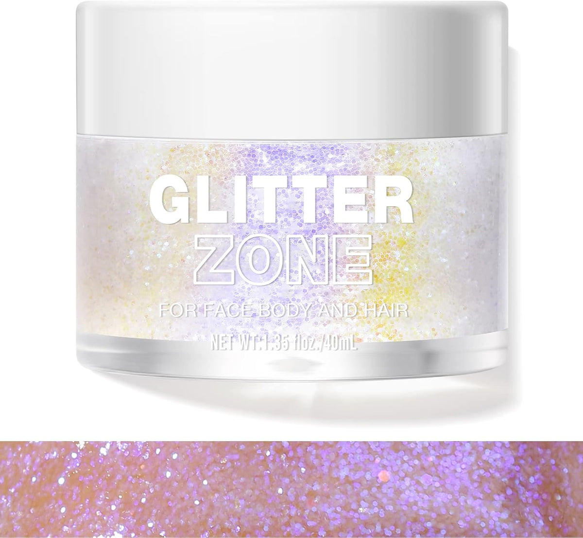 LANGMANNI Holographic Body Glitter Gel for Body, Face, Hair and Lip.Color Changing Glitter Gel