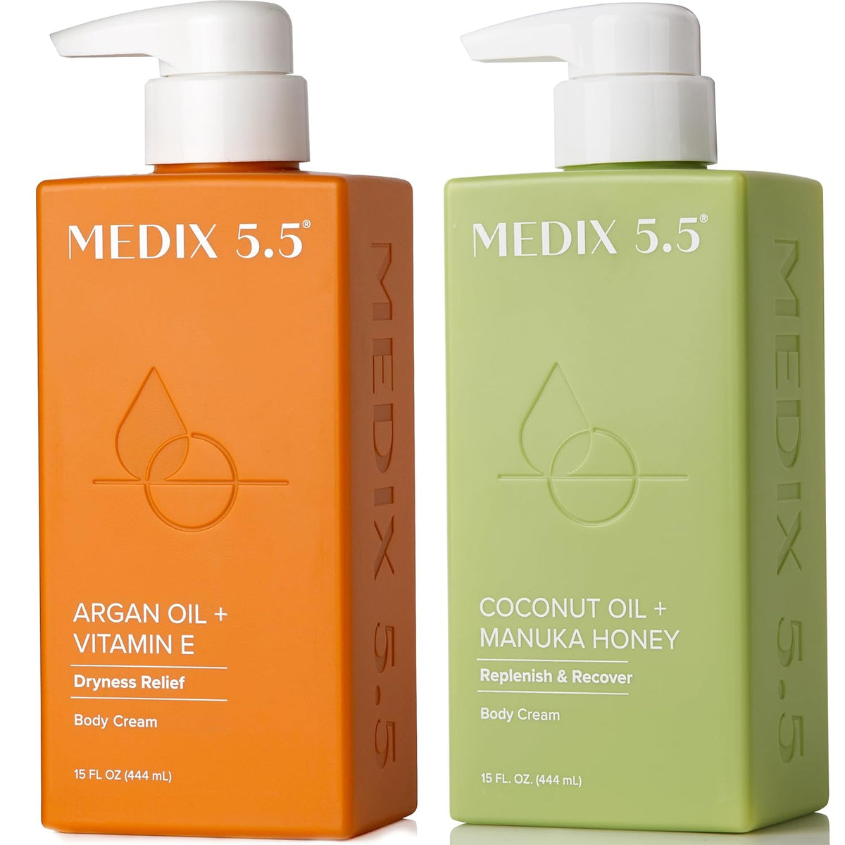 Medix 5.5 Argan Oil + Coconut Oil Skin Care Set Moisturizer Cream Body & Face Lotion | Firming Body