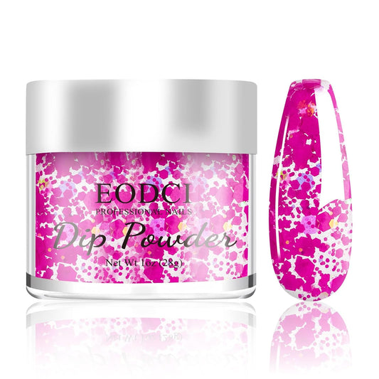1 Oz Glitter Purple Nail Dip Powder, Odor-Free and Long-Lasting, No Needed Nail Lamp Curing