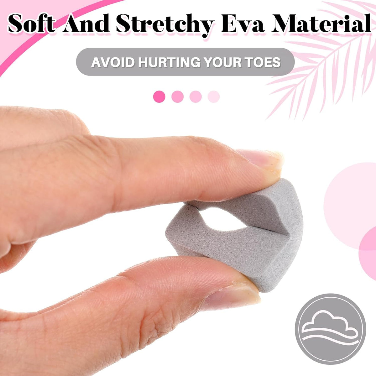 Mumufy 1000 Pcs Individual Pedicure Toe Separators Soft Foam Toe Spacers Comfortable Finger Toe