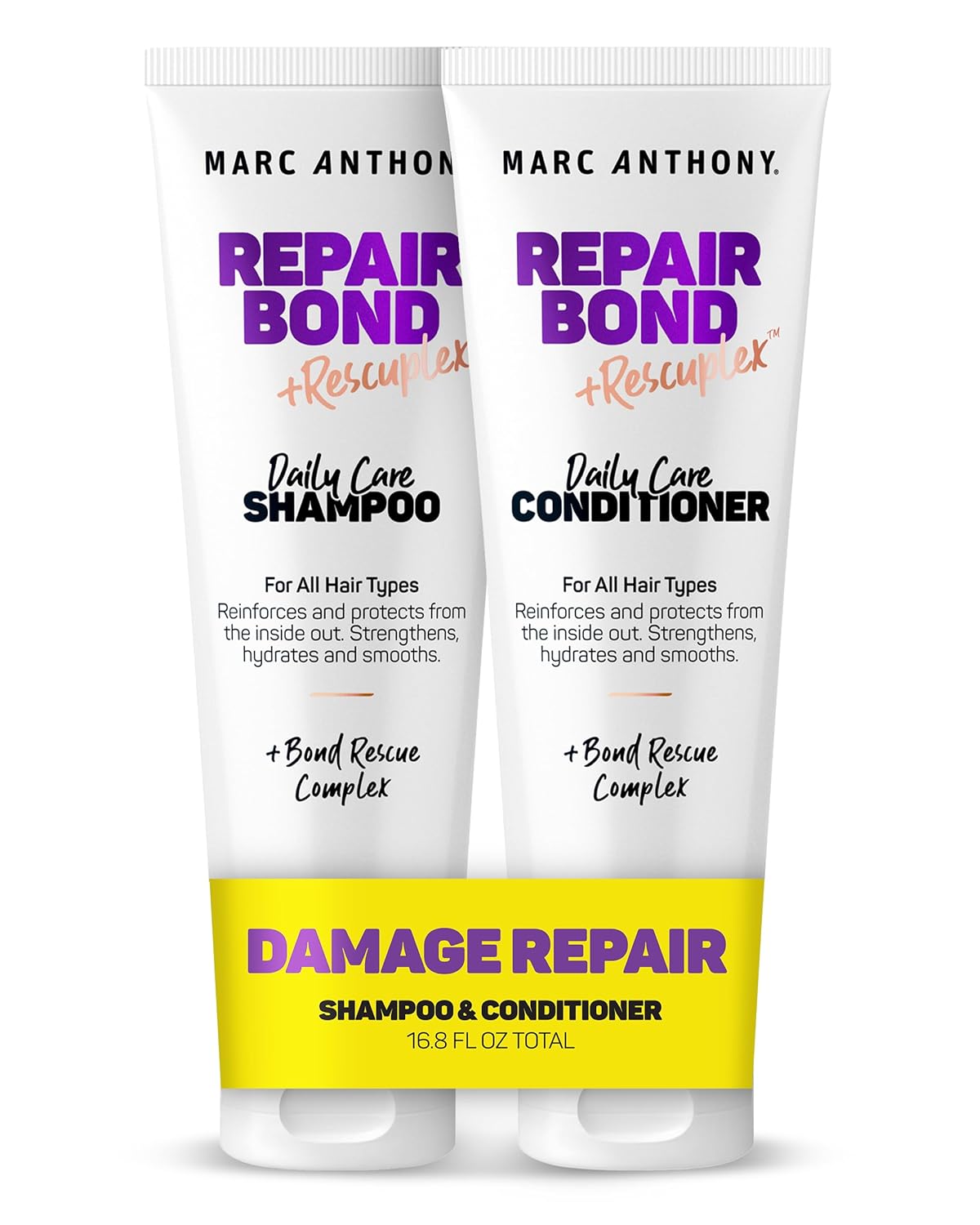 Marc Anthony Repairing Shampoo & Conditioner Set - Rescuplex Bond Repair, Strengthens Hair