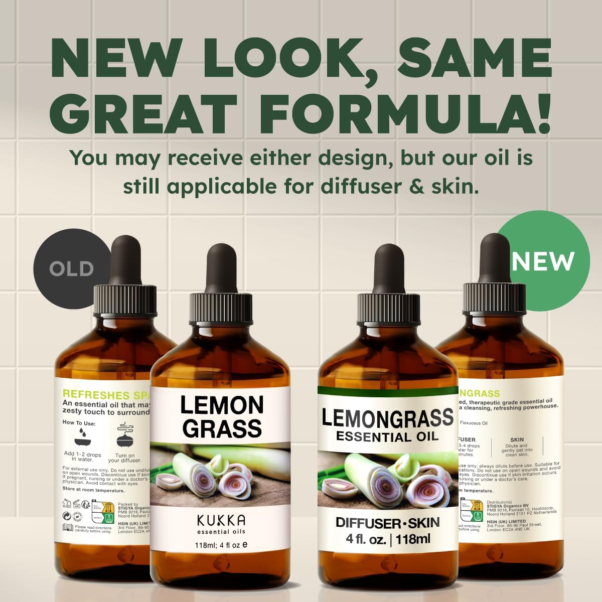 Kukka Lemongrass Essential Oil for Skin, Diffuser & Hair - 4 Fl Oz - Cleansing & Nourishing