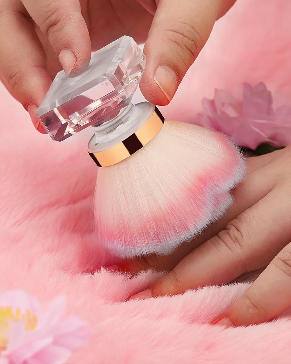Rolybag Nail Dust Brush Dust Powder Remover Brush Nail Art Dust Cleaner Brush Fluffy Brush for Nail