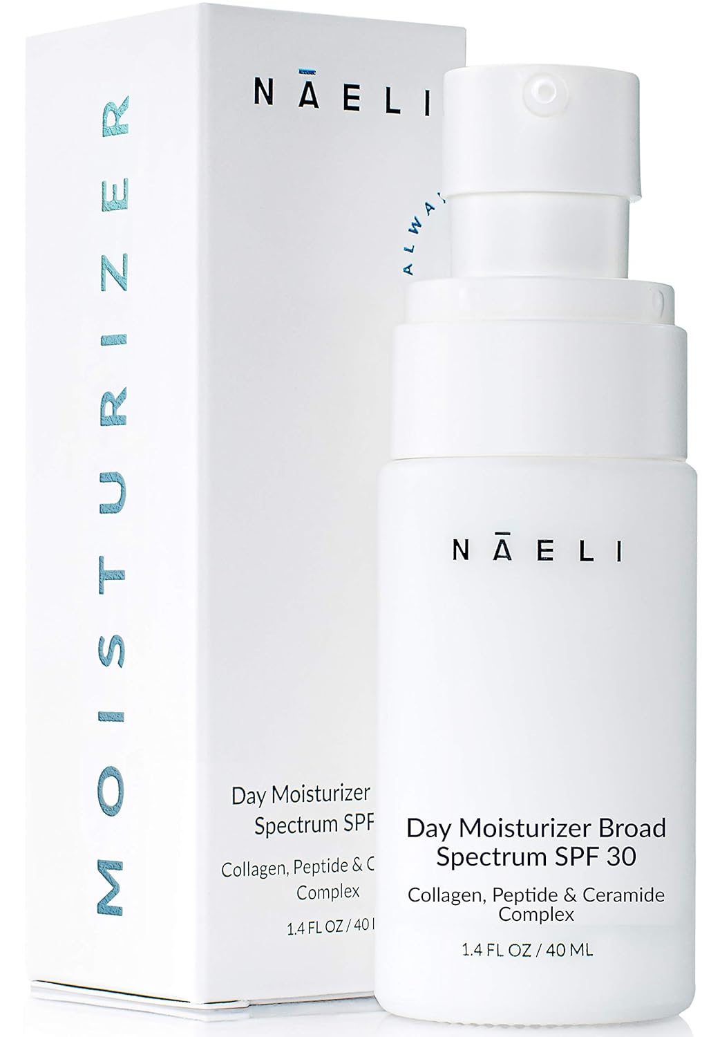 NAELI Face Moisturizer with SPF 30, Anti Aging Collagen & Peptide Cream, Reduces Wrinkles