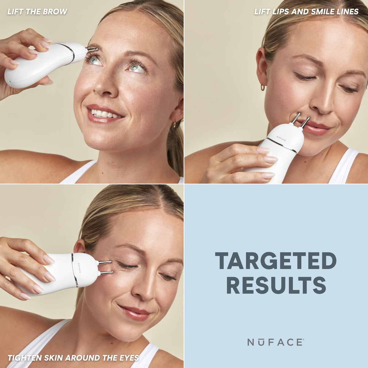 NuFACE TRINITY+ Effective Lip & Eye Attachment for Microcurrent Facial Device - FDA Cleared At Home