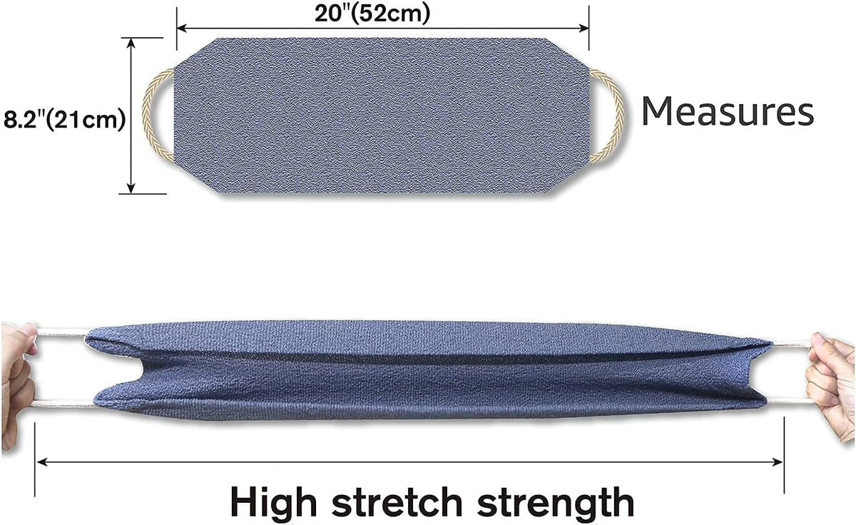 Evridwear Exfoliating Back Scrubber for Shower - Double-Sided Body Scrubber with Handles, Deep