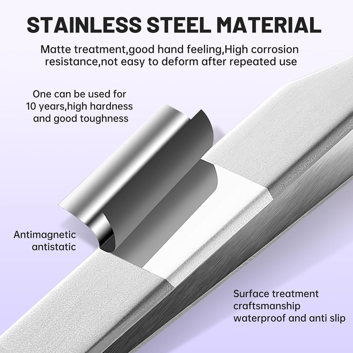 High Precision Lash Tweezers for Individual and Volume Eyelash Extensions Premium Stainless Steel