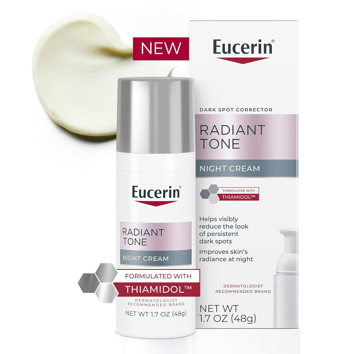 Eucerin Radiant Tone Night Cream, Dark Spot Corrector with Thiamidol, Night Moisturizer for Face
