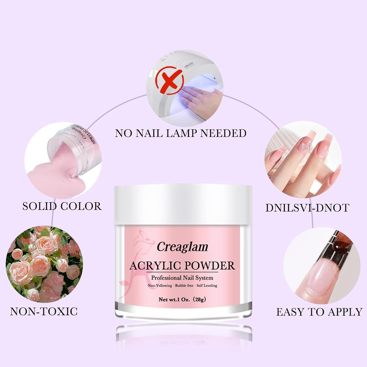 Super Nail Acrylic Powder: 3 Pcs 28g Cover Pink Polymer for 3D Art Carving French Extension - Clear